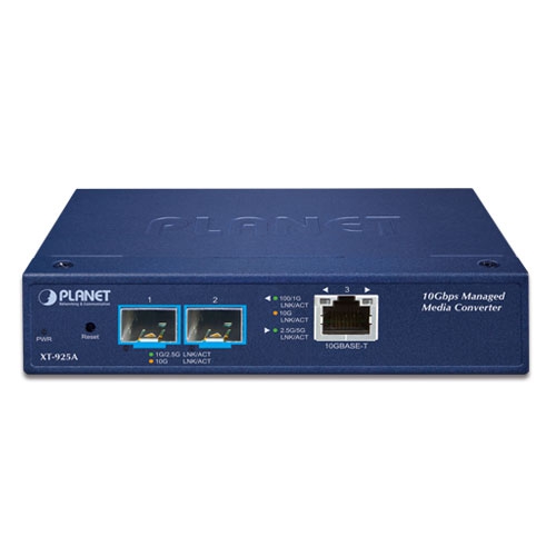 1-Port 10G/5G/2.5G/1G/100BASE-T + 2-Port 10G/2.5G/1G/100BASE-X SFP+ Managed Media Converter 2 box XT 925A 01