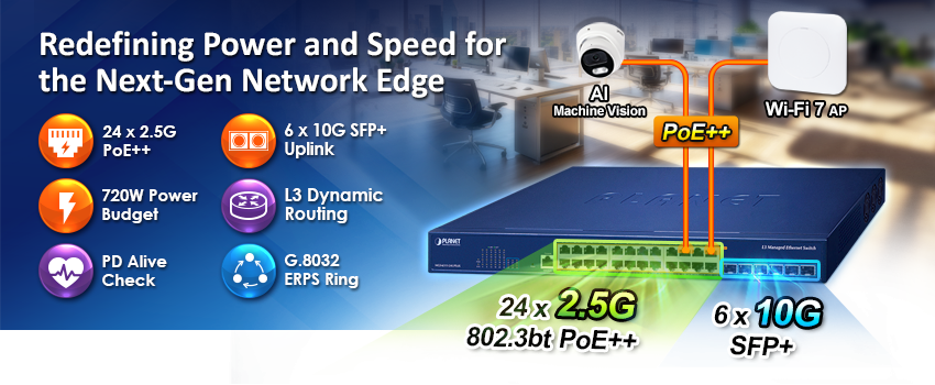 L3 24-Port 2.5GBASE-T 802.3bt PoE + 6-Port 10GBASE-X SFP+ Managed Ethernet Switch 4 edm2 MGS 6311 24UPL6X