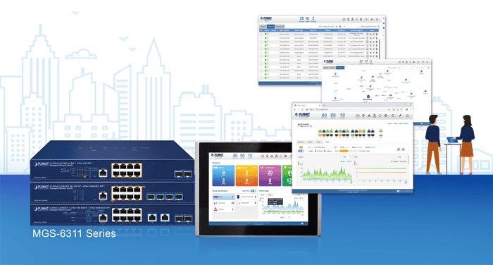 L3 8-Port 2.5GBASE-T 802.3bt PoE + 4-Port 10GBASE-X SFP+ Managed Ethernet Switch 7 MGS 6311 8UP4X 1