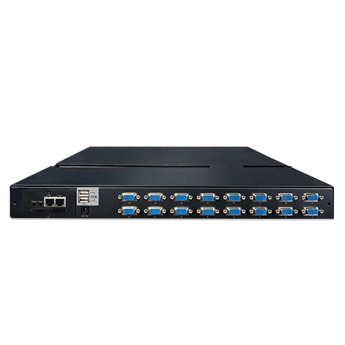 17" 16-Port Combo VGA LCD IP KVM Switch 3 box IKVM 210 16Mv2.1 Rear