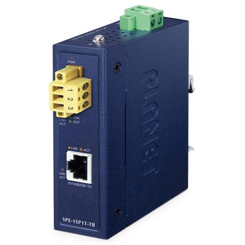 Industrial 10BASE-T1L SPE to 10/100BASE-TX Media Converter 4 box SPE 1SP1T TB 1