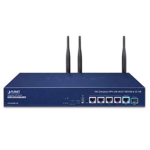 Enterprise 5G NR Cellular + Wi-Fi 7 5100BE + Dual 10G VPN Security Router with 4-Port 10/100/1000T 2 box XVR 800BE NR 01