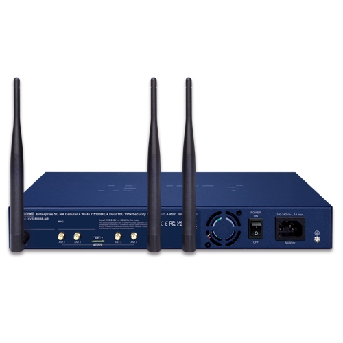 Enterprise 5G NR Cellular + Wi-Fi 7 5100BE + Dual 10G VPN Security Router with 4-Port 10/100/1000T 3 box XVR 800BE NR 02