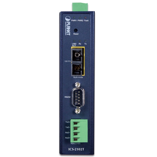 Industrial 1-port RS232/422/485 Serial Device Server with 1-Port 100BASE-FX SFP 5 box ICS 2102T 01